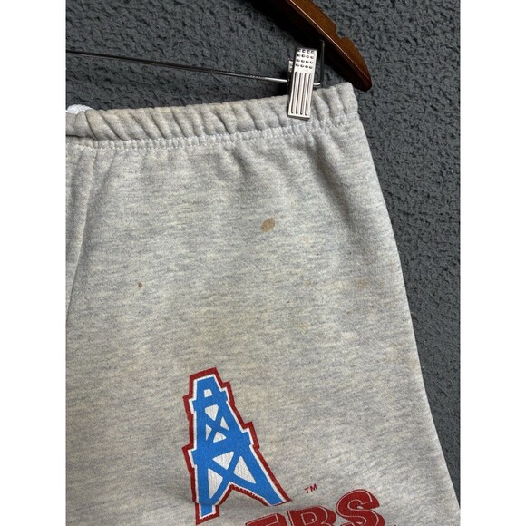 Vtg Houston Oilers Sweats Sweat Shorts Men’s Large Made in USA Licensed Dated - Picture 4 of 15